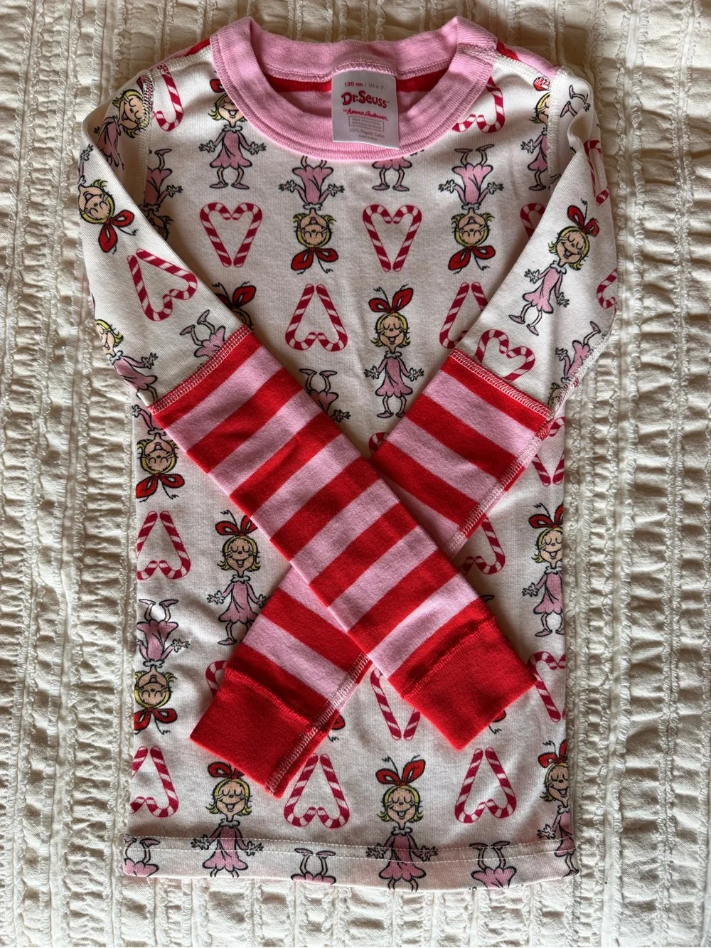 Hanna Andersson Pink and Red Cindy Lou Who Dr. Seuss Pajama Top